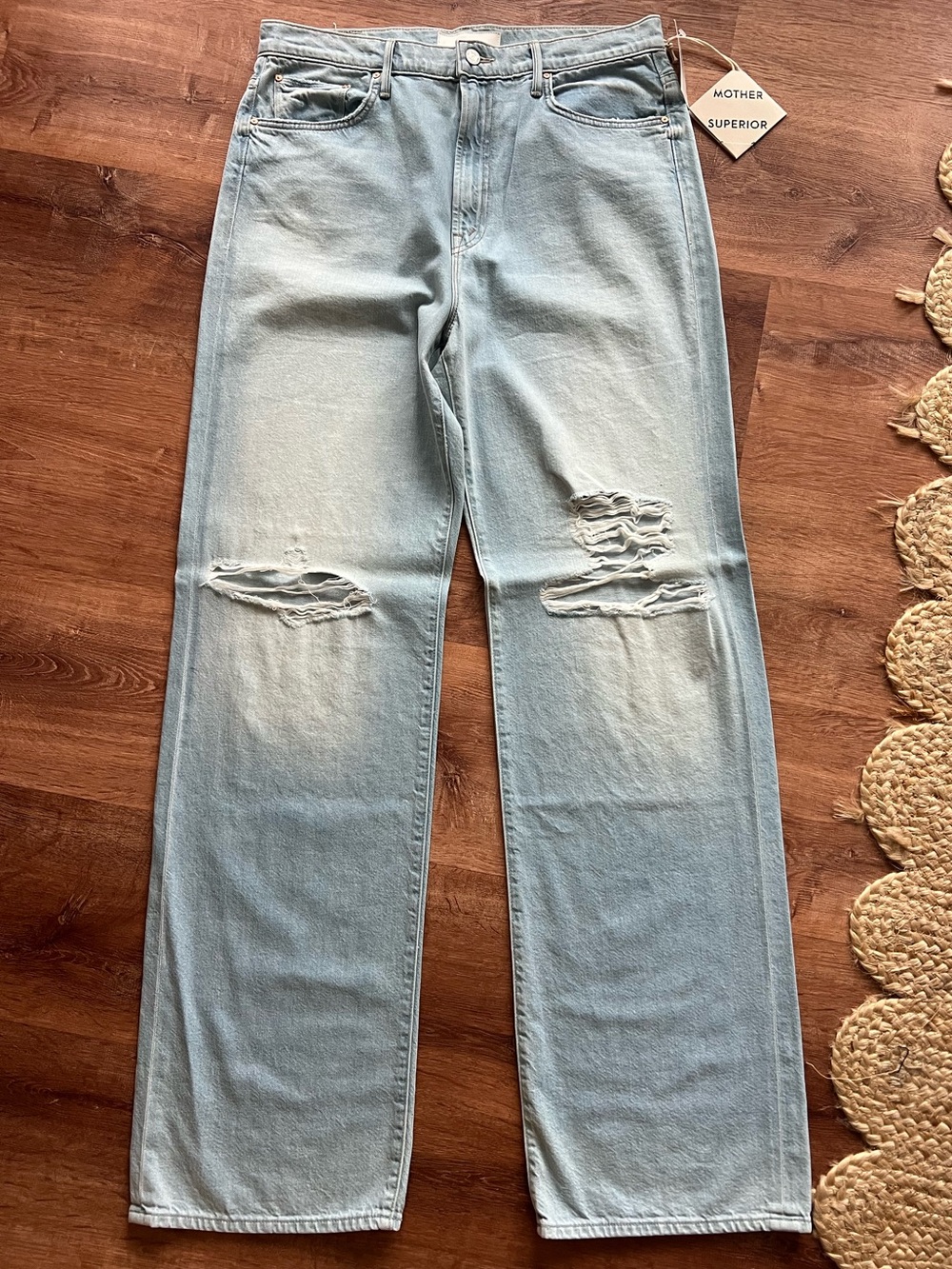 MOTHER The Maven Heel Jeans Size 33 NWT RT $268 Ripped Off